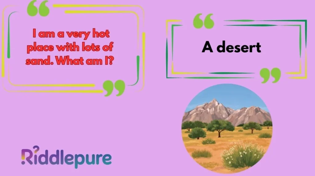 Desert Riddles for Kids