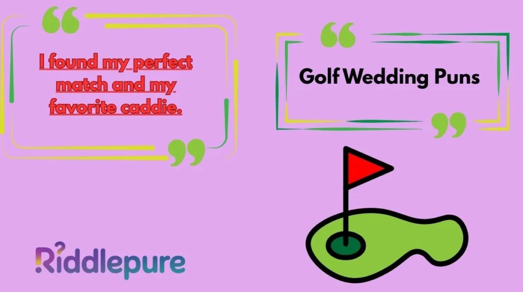 Golf Wedding Puns