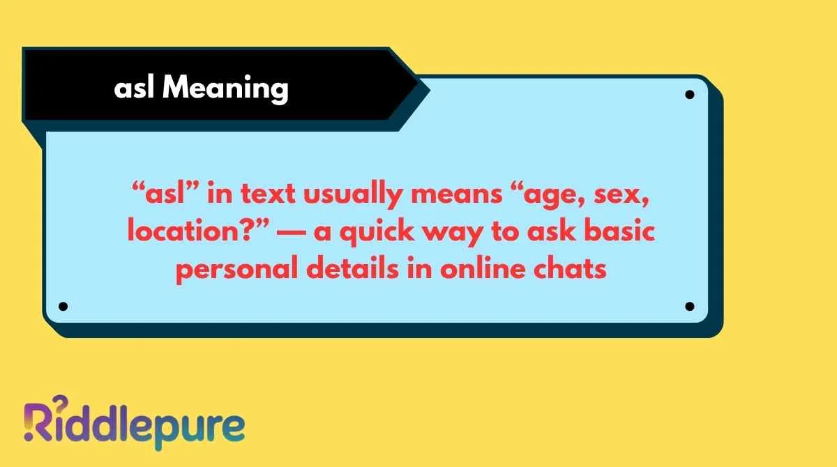asl Meaning