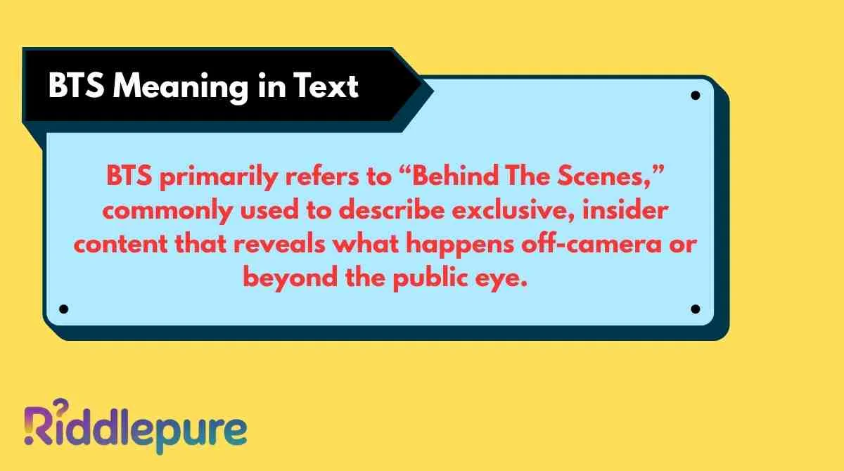 BTS Meaning in Text