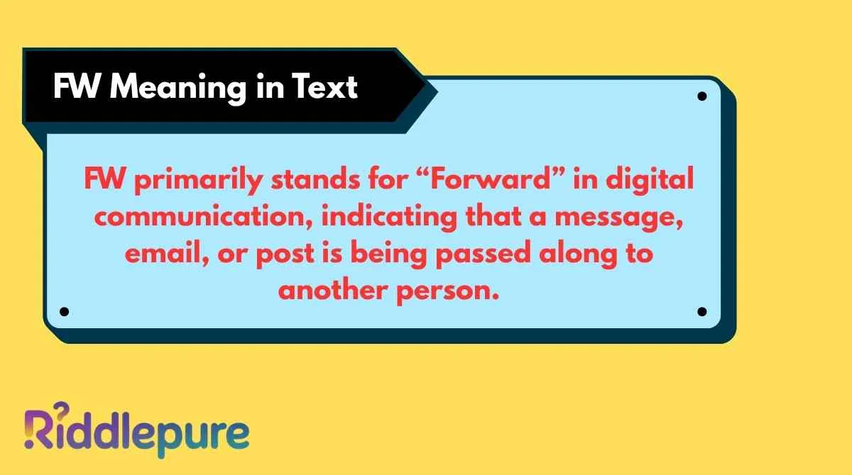 FW Meaning in Text
