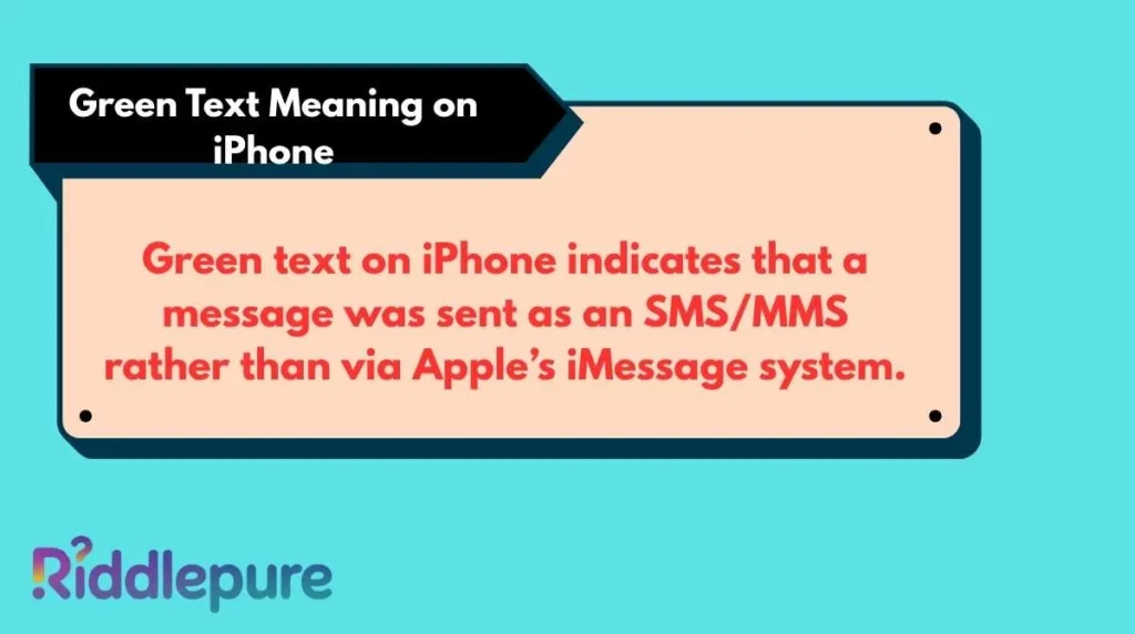 Green Text Meaning on iPhone