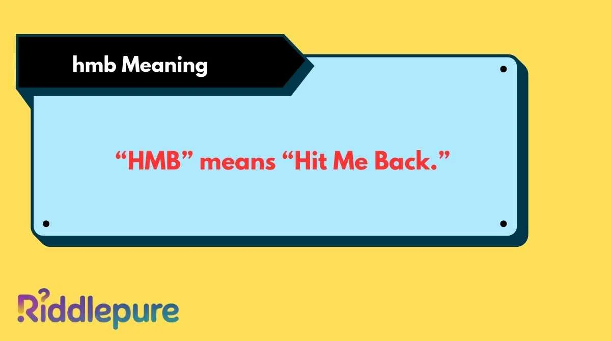 hmb Meaning