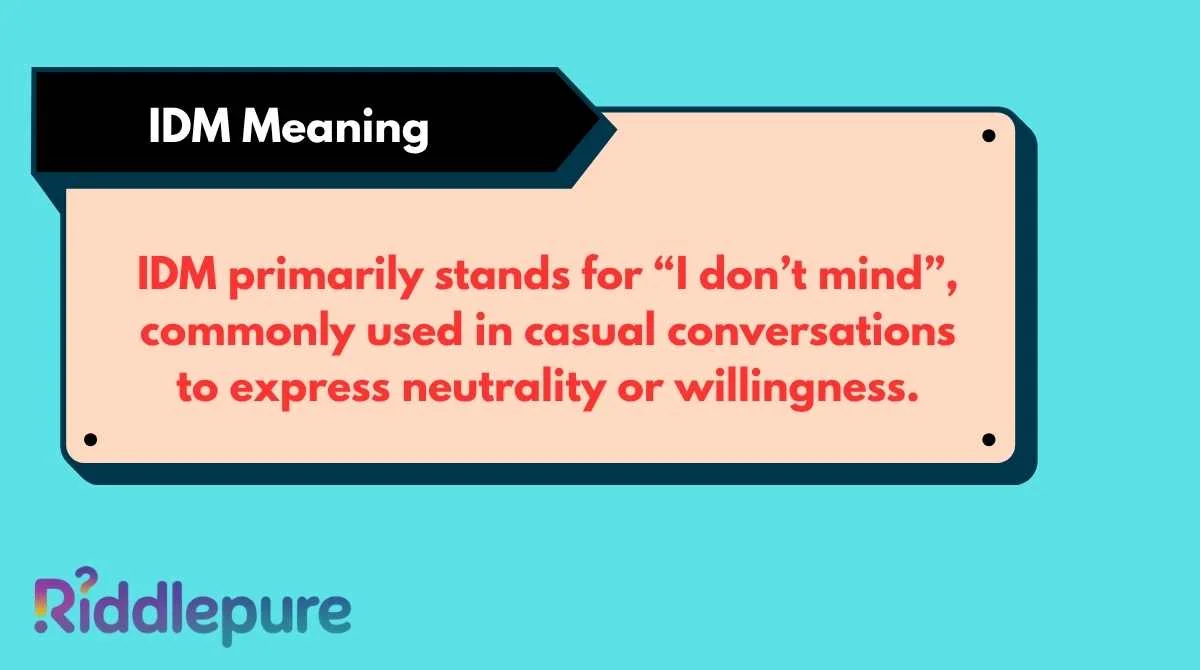 IDM Meaning
