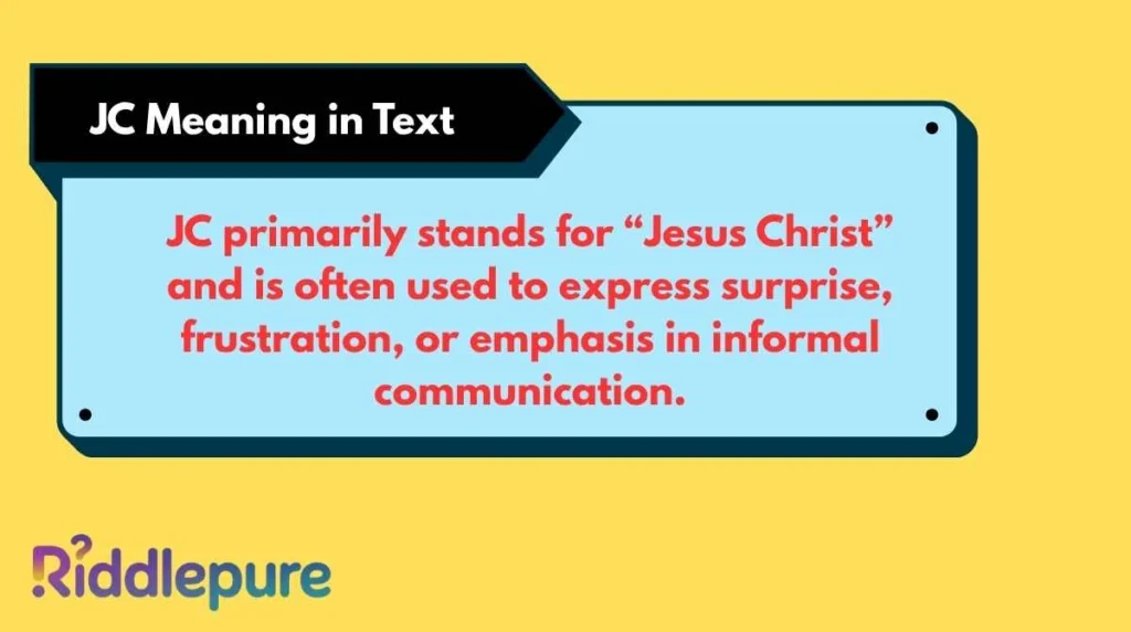 JC Meaning in Text