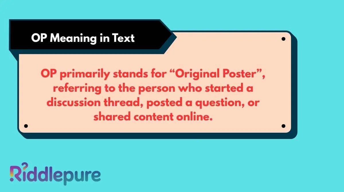 OP Meaning in Text