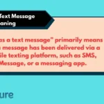 Sent as a Text Message Meaning