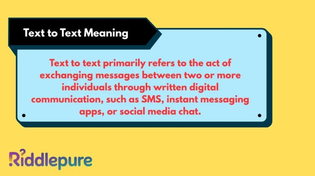 Text to Text Meaning