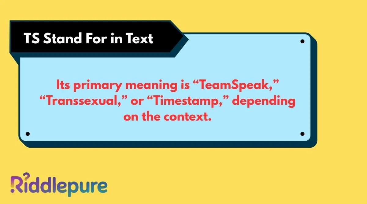 TS Stand For in Text