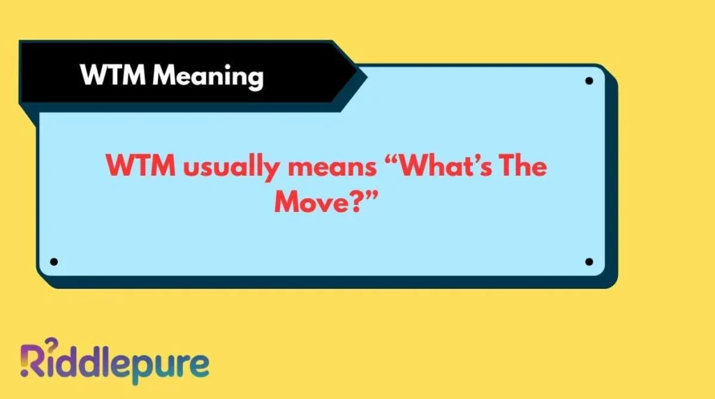 WTM Meaning