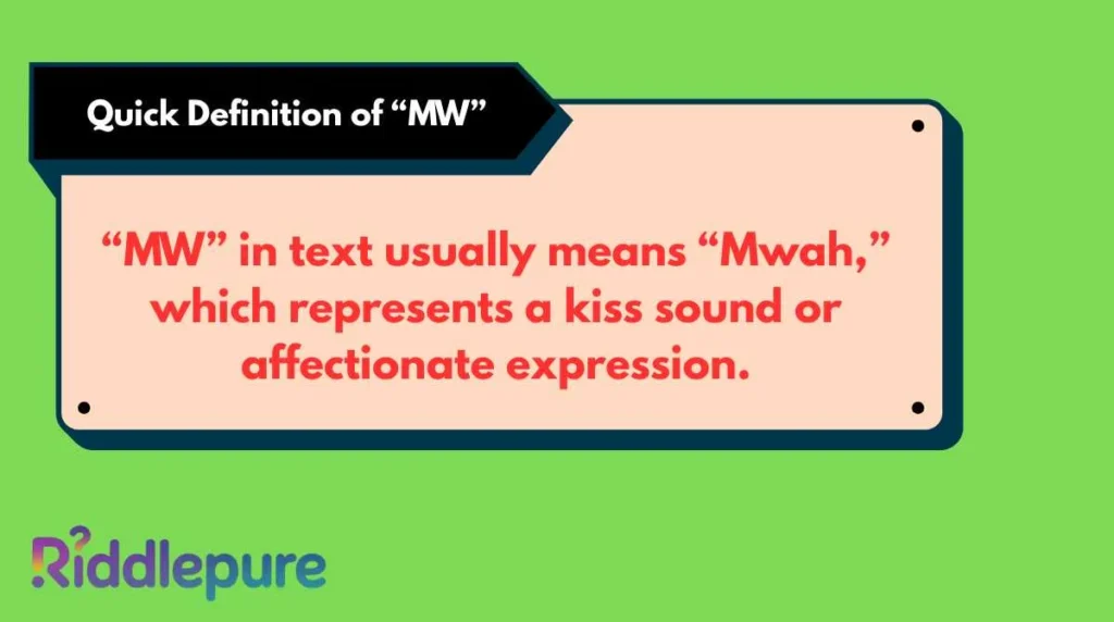 Quick Definition of “MW”