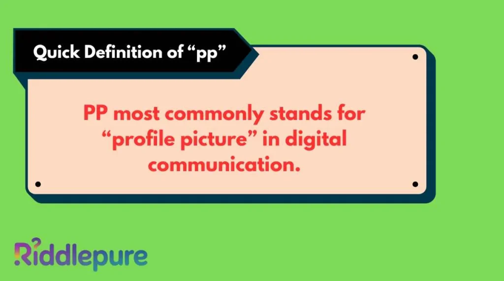 Quick Definition of “pp”