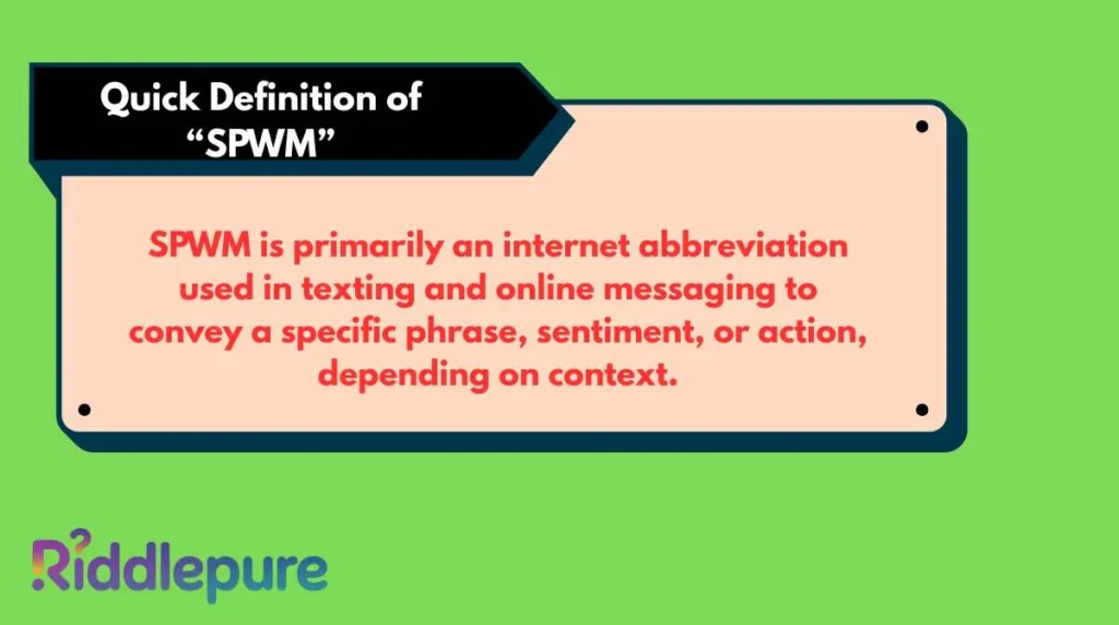 Quick Definition of “SPWM”