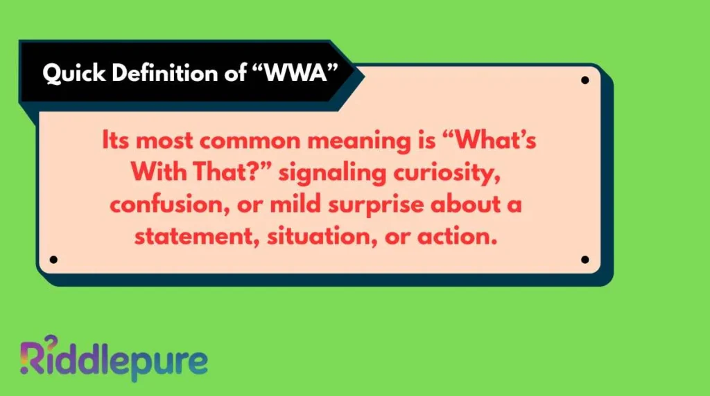 Quick Definition of “WWA”